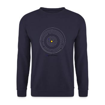 Sonnensystem - Unisex Pullover - Navy - Vorne - Alina (178cm) & Michal (187cm)
