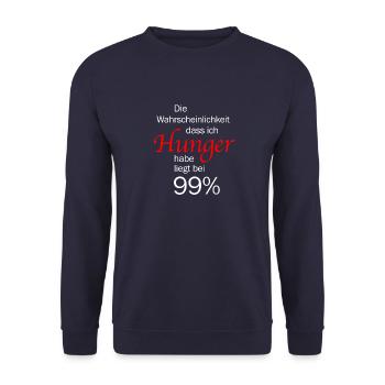 Hunger - Unisex Pullover - Navy - Vorne - Alina (178cm) & Michal (187cm)