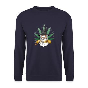 Ganjalf - Unisex Sweatshirt - navy - Front - Alina (178cm) & Michal (187cm)