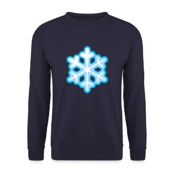 Smiley Snowflake - Sweat-shirt Unisexe - marine - Devant - Alina (178cm) & Michal (187cm)