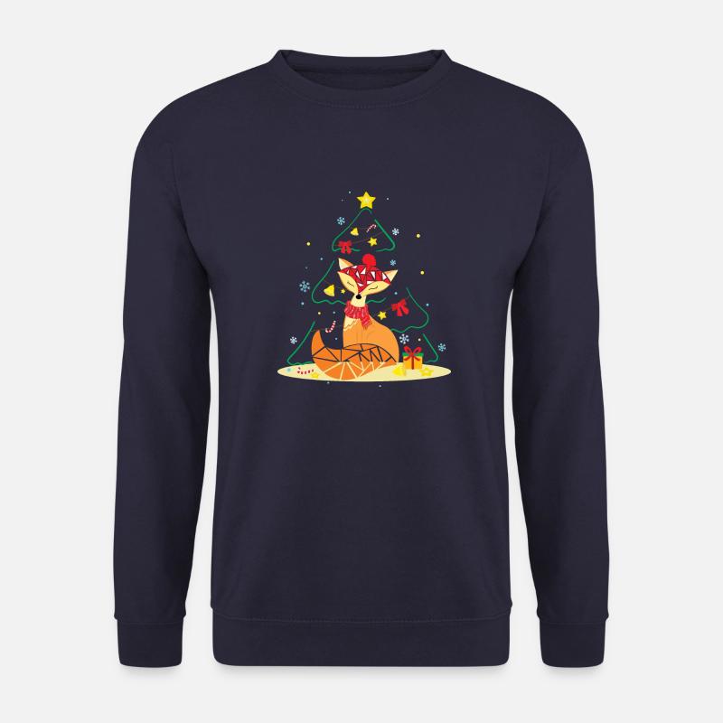 Christmas Fox Animal Weihnachten Geschenkidee - Unisex Pullover - Navy