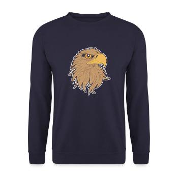 Vogel Fan Raubvogel Adler Falke Bussard Design - Unisex Pullover - Navy - Vorne - Alina (178cm) & Michal (187cm)