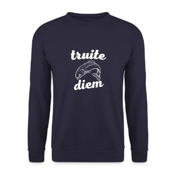 truite diem - Sweat-shirt Unisexe - marine - Devant - Alina (178cm) & Michal (187cm)