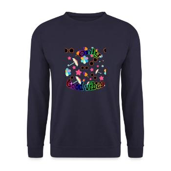 Only good vibes - Sweat-shirt Unisexe - marine - Devant - Alina (178cm) & Michal (187cm)