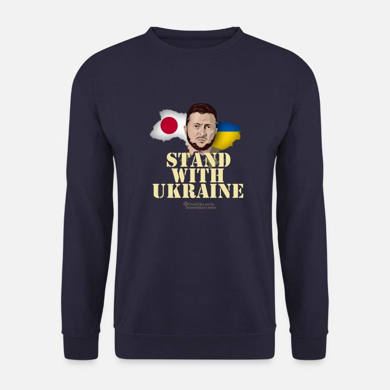 Ukraine Japan Solidarität - Unisex Pullover - Navy
