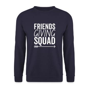 Friendsgiving Squad - Unisex Pullover - Navy - Vorne - Alina (178cm) & Michal (187cm)