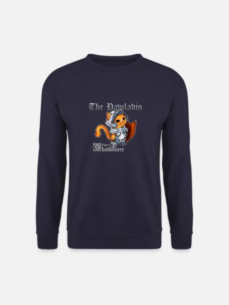 Süße Katze Paladin Ritter mit Schwert - Unisex Pullover - Navy