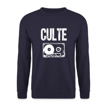 culte k7 cassette cadeau - Sweat-shirt Unisexe - marine - Devant - Alina (178cm) & Michal (187cm)