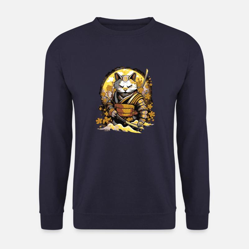 Samurai-Katze - Unisex Pullover - Navy