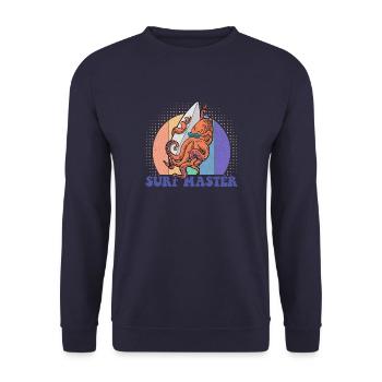 Summer Waves Surfing Octopus Water Sports Board - Unisex Sweatshirt - navy - Front - Alina (178cm) & Michal (187cm)