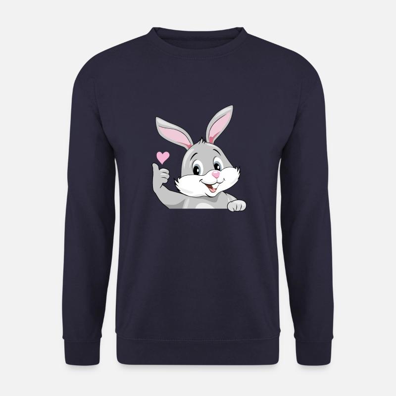 Peeking smiling rabbit - Unisex Sweatshirt - navy