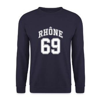 Rhône 69 - Sweat-shirt Unisexe - marine - Devant - Alina (178cm) & Michal (187cm)