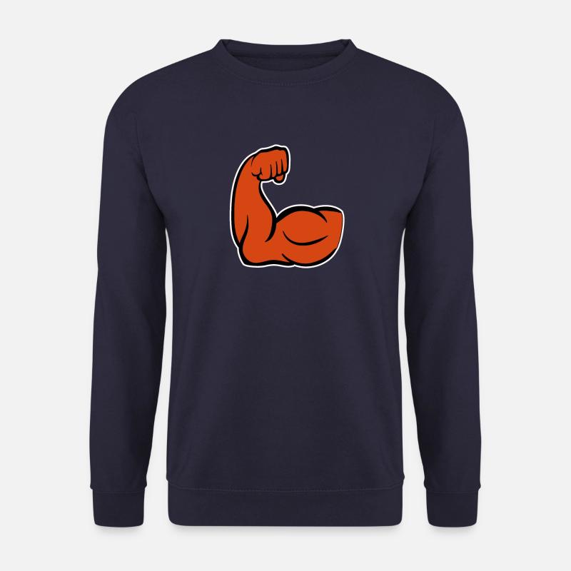 Biceps Arm Musculation - Sweat-shirt Unisexe - marine