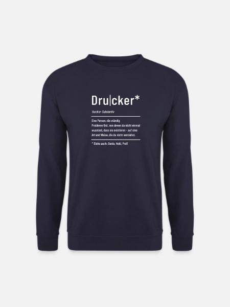 Drucker - Definition - Lexikon - Unisex Pullover - Navy