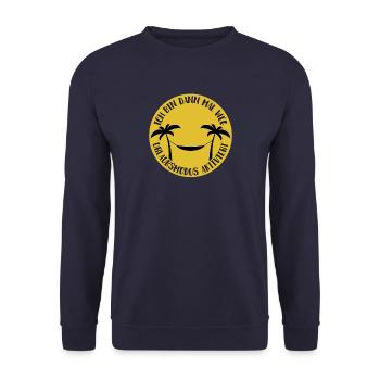 Ich bin dann mal weg - Urlaubsmodus aktiviert - Unisex Pullover - Navy - Vorne - Alina (178cm) & Michal (187cm)