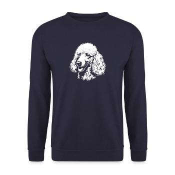 Poodle - Dog Fan - Unisex Sweatshirt - navy - Front - Alina (178cm) & Michal (187cm)