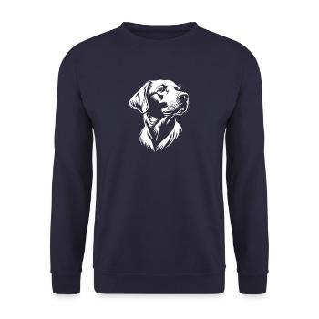 Labrador - Hunde Fan - Unisex Pullover - Navy - Vorne - Alina (178cm) & Michal (187cm)