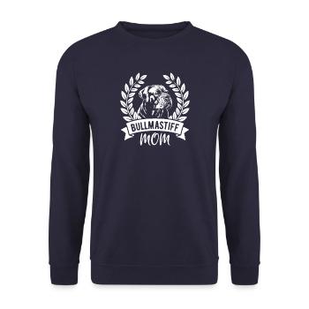 Bullmastiff Mom - Dog Owner - Unisex Sweatshirt - navy - Front - Alina (178cm) & Michal (187cm)