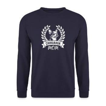 Chihuahua Mom - Hundebesitzerin - Unisex Pullover - Navy - Vorne - Alina (178cm) & Michal (187cm)