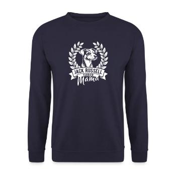 Jack Russell Terrier Mama - Hundebesitzerin - Unisex Pullover - Navy - Vorne - Alina (178cm) & Michal (187cm)