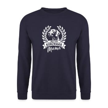 Deutsch Kurzhaar Mama - Hundebesitzerin - Unisex Pullover - Navy - Vorne - Alina (178cm) & Michal (187cm)
