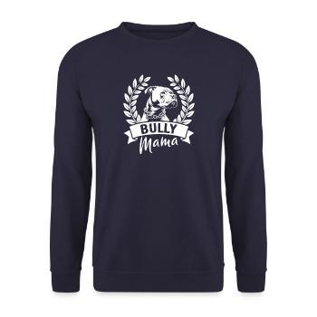 Bully Mama - Hundebesitzerin - Unisex Pullover - Navy - Vorne - Alina (178cm) & Michal (187cm)