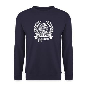 Cocker Spaniel Mama - Hundebesitzerin - Unisex Pullover - Navy - Vorne - Alina (178cm) & Michal (187cm)