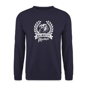 Bullmastiff Mama - Hundebesitzerin - Unisex Pullover - Navy - Vorne - Alina (178cm) & Michal (187cm)