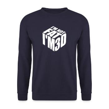 Je ne suis pas gros, je suis 3D - Sweat-shirt Unisexe - marine - Devant - Alina (178cm) & Michal (187cm)