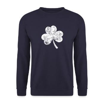 Trèfle - Saint-Patrick - Irlande - Sweat-shirt Unisexe - marine - Devant - Alina (178cm) & Michal (187cm)