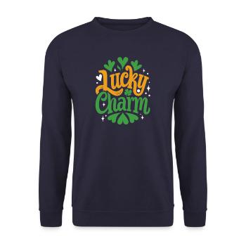 Porte-bonheur - Saint-Patrick - Irlande - Sweat-shirt Unisexe - marine - Devant - Alina (178cm) & Michal (187cm)