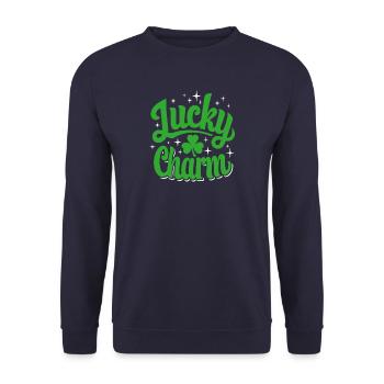 Porte-bonheur - Saint-Patrick - Irlande - Sweat-shirt Unisexe - marine - Devant - Alina (178cm) & Michal (187cm)