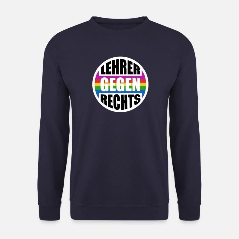 Lehrer gegen rechts - Nie wieder ist jetzt - Unisex Pullover - Navy