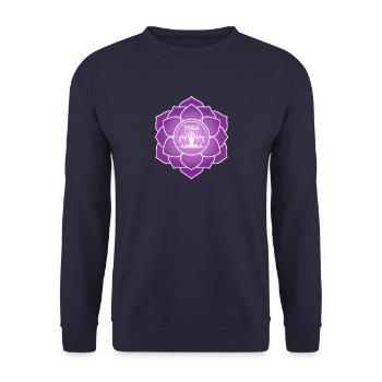 yoga méditation - Sweat-shirt Unisexe - marine - Devant - Alina (178cm) & Michal (187cm)