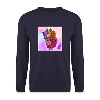 L’œuvre de Rafi - Sweat-shirt Unisexe - marine - Devant - Alina (178cm) & Michal (187cm)