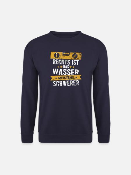 Lustiger Maurer Handwerker Wasserwaage Spruch - Unisex Pullover - Navy
