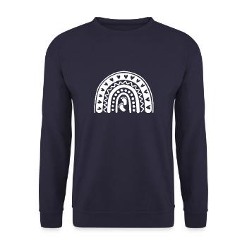 Wenn aus Liebe Leben wird - Baby - schwanger - Unisex Pullover - Navy - Vorne - Alina (178cm) & Michal (187cm)