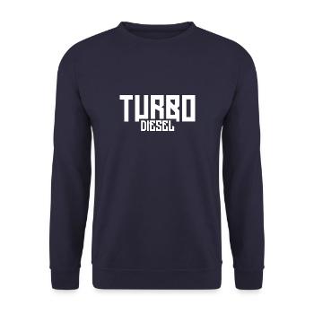 Turbo Diesel - Unisex Sweatshirt - navy - Front - Alina (178cm) & Michal (187cm)
