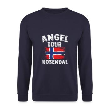 ROSENDAL - Angel Tour Norvège personnalisable - Sweat-shirt Unisexe - marine - Devant - Alina (178cm) & Michal (187cm)
