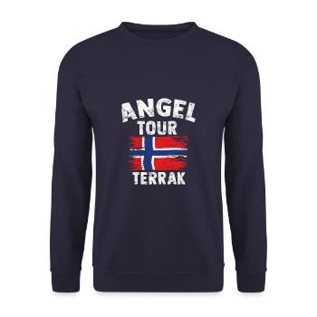 TERRAK - Angel Tour Norvège Personnalisable - Sweat-shirt Unisexe - marine - Devant - Alina (178cm) & Michal (187cm)