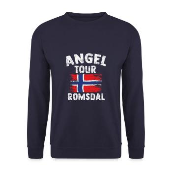 ROMSDAL - Angel Tour Norvège Personnalisable - Sweat-shirt Unisexe - marine - Devant - Alina (178cm) & Michal (187cm)