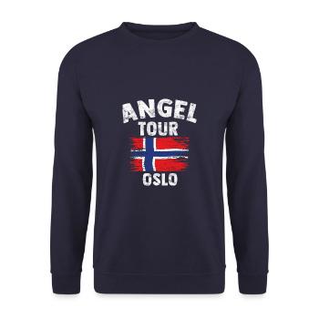 OSLO - Angel Tour Norvège Personnalisable - Sweat-shirt Unisexe - marine - Devant - Alina (178cm) & Michal (187cm)