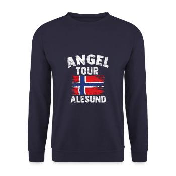 ALESUND - Angel Tour 2023 Norway Gift - Unisex Sweatshirt - navy - Front - Alina (178cm) & Michal (187cm)
