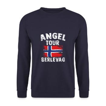 BERLEVAG - Angel Tour Norvège Cadeau - Sweat-shirt Unisexe - marine - Devant - Alina (178cm) & Michal (187cm)