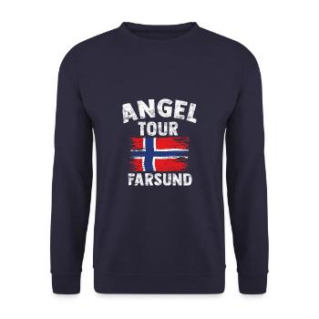 FARSUND - Angel Tour 2023 Norway Gift - Unisex Sweatshirt - navy - Front - Alina (178cm) & Michal (187cm)