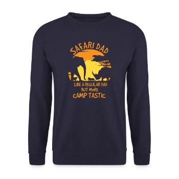 Safari Dad - Unisex Sweatshirt - navy - Front - Alina (178cm) & Michal (187cm)