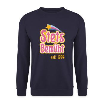 Stets Bemüht seit 1994 - Unisex Pullover - Navy - Vorne - Alina (178cm) & Michal (187cm)