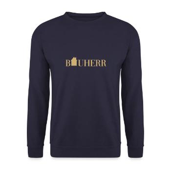 Bauherr - Unisex Pullover - Navy - Vorne - Alina (178cm) & Michal (187cm)