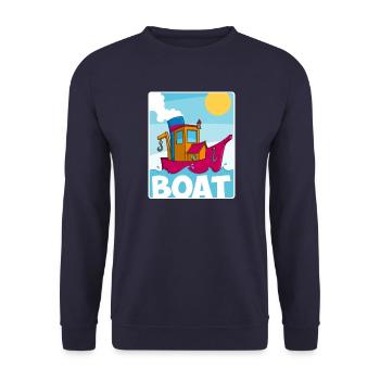 Image colorée d’un remorqueur amusant - Sweat-shirt Unisexe - marine - Devant - Alina (178cm) & Michal (187cm)