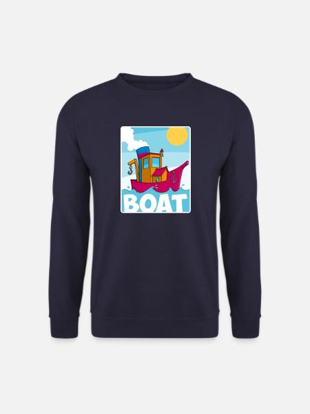 Buntes Bild eines lustigen Schleppers - Unisex Pullover - Navy